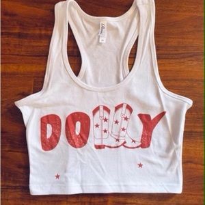 Dolly Cowboy Boots cropped tank